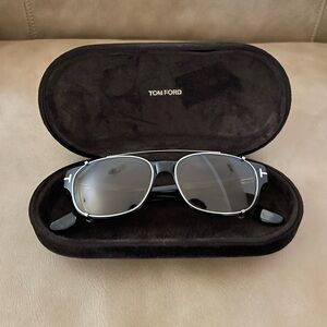Tom Ford Clip-On Sunglasses (Original Box, Cloth, Velvet and Suede Case)